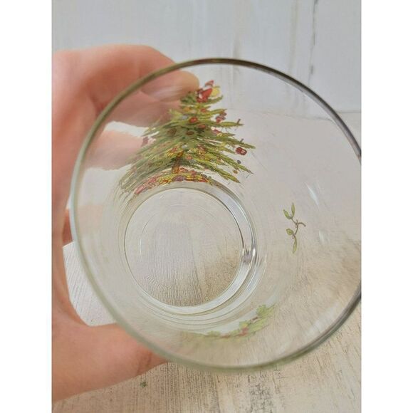 Spode double old fashioned Christmas tree drinking glass gold rim - Picture 6 of 8